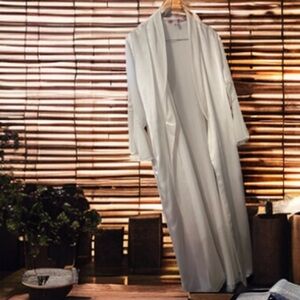 Vintage Oscar de la Renta Sz M Pink Label Satin Feel Women's Floor Length Robe